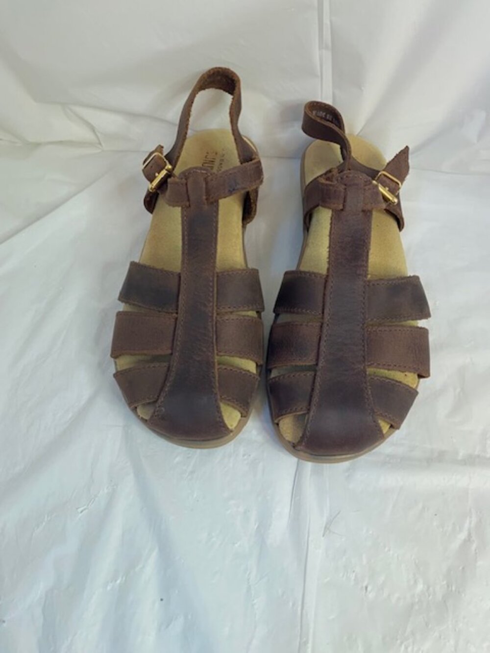 G.H. Bass & Co. Brown Leather Fisherman Sandals, Women's size 7.5M